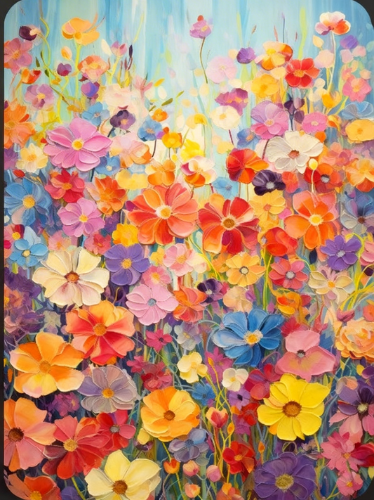 Bloom Burst premium Floral & Botanical-3D Textured Wall Art | UV Embossed Canvas Wall Frame for home decor and living room