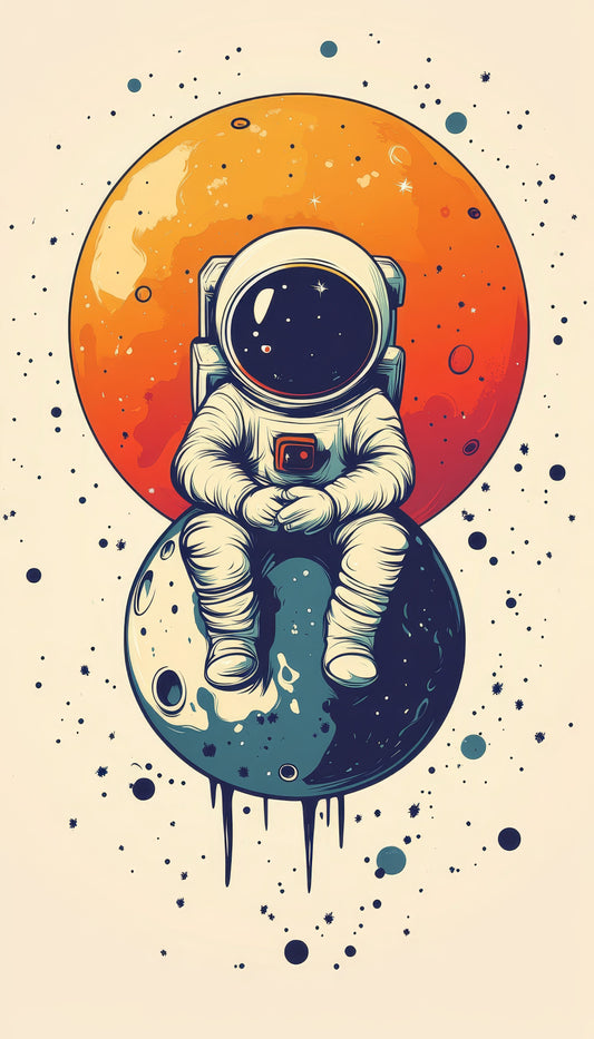 astronaut-Luxurious | 3D Textured Wall Art | UV Printed Embossed Canvas Wall Frame for living room,home decor