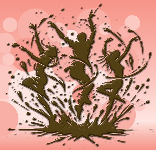 dancing-abstract-pattern-splashes-blots-pink-Luxurious-Lifestyle & Hobbies-3D Textured Wall Art | UV Embossed Canvas Wall Frame for Kids room and spa