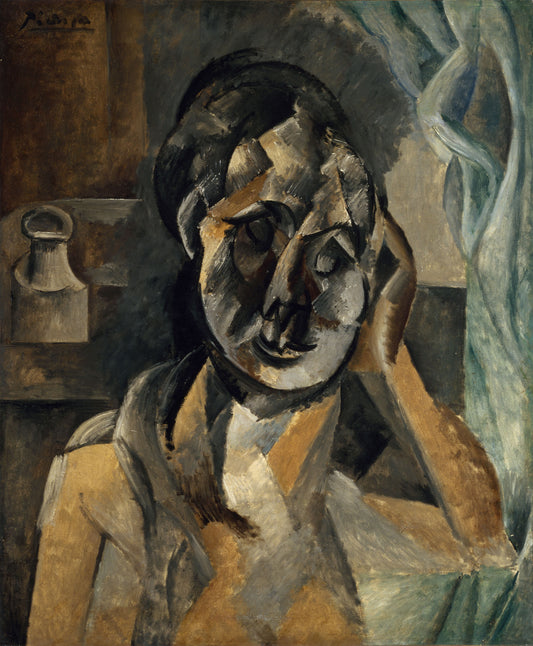 Pablo_Picasso_Woman-Luxurious-Modern Art & Abstract| 3D Textured Wall Art | UV Printed Embossed Canvas Wall Frame for Office,Meditation Space