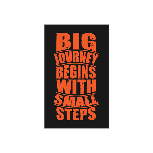 big-journey-begins-with-small-steps-Luxurious-Motivational & Typography| 3D Textured Wall Art | UV Printed Embossed Canvas Wall Frame for Office,Meditation Space
