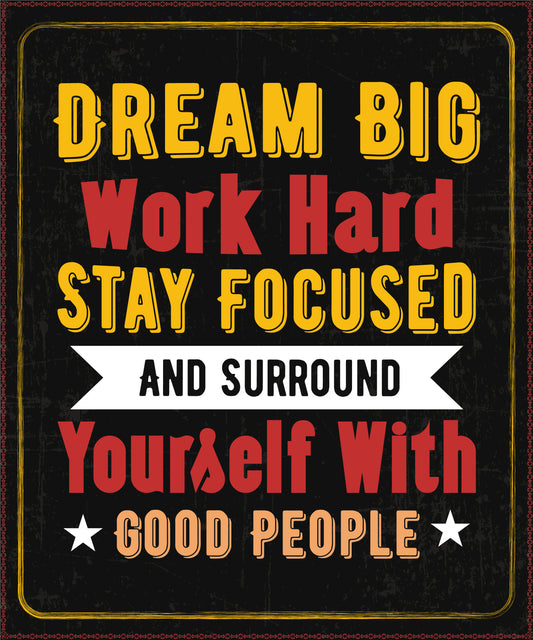 Dreamy big-Luxurious-Motivational & Typography| 3D Textured Wall Art | UV Printed Embossed Canvas Wall Frame for Office,Meditation Space