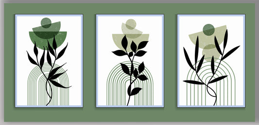 Three-pictures-flowers-vase-with-words-flowers-luxury-3D Textured Wall Art | UV Embossed Canvas Wall Frame for Home decor