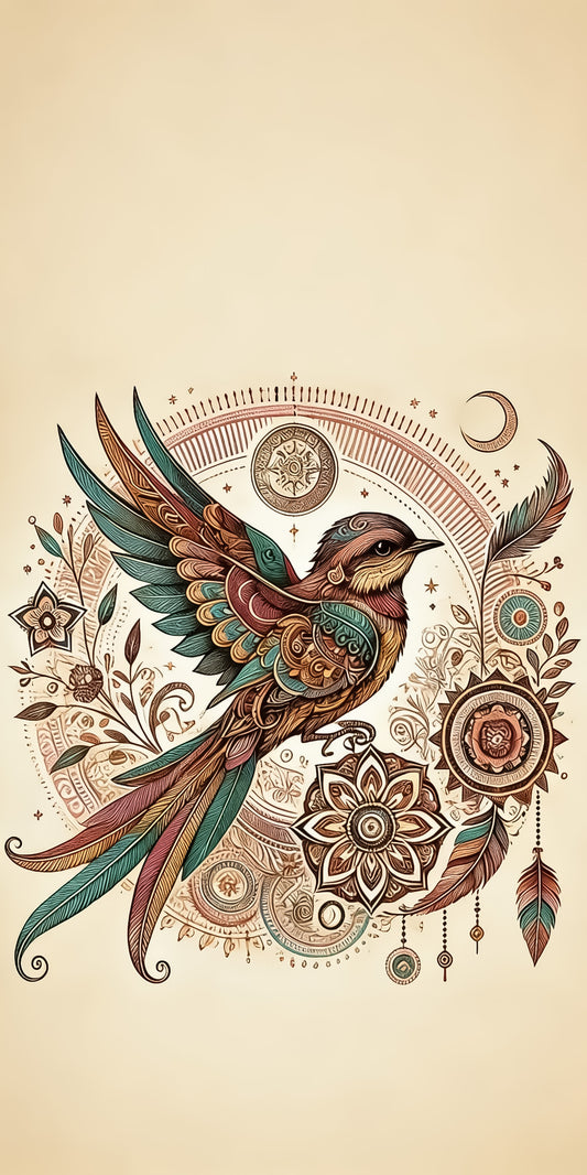 celestial-themed animal mandalas-Luxurious-Wildlife & Animals-3D Textured Wall Art | UV Embossed Canvas Wall Frame for Home decor