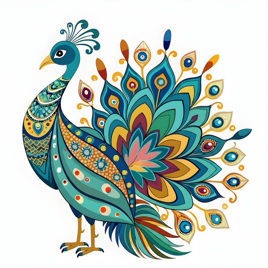 colorful-bird-with-colorful-Luxurious-Wildlife & Animals-3D Textured Wall Art | UV Embossed Canvas Wall Frame for Home decor