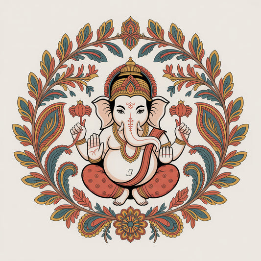 lord-ganesha-Luxurious | 3D Textured Wall Art | UV Printed Embossed Canvas Wall Frame for living room