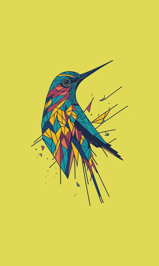vector-vibrant-bird-perched-branch-showcasing-its-colorful-Luxurious-Wildlife & Animals-3D Textured Wall Art | UV Embossed Canvas Wall Frame for Home decor