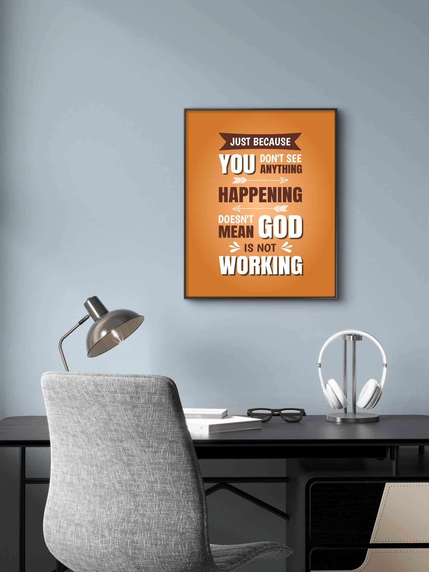 god has plan for you-Luxurious-Motivational & Typography| 3D Textured Wall Art | UV Printed Embossed Canvas Wall Frame for Office,Meditation Space