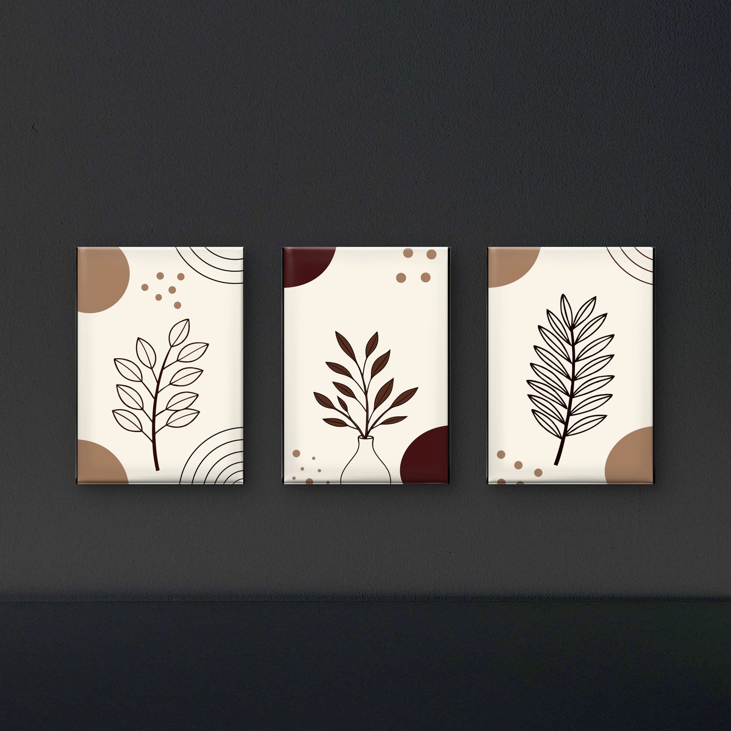 botanical-wall-art-print-set-minimalist-plant-illustration-3D Textured Wall Art | UV Embossed Canvas Wall Frame for Home decor