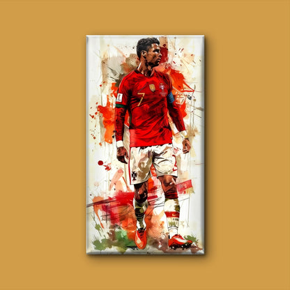 Portuguese Legend Sports-Luxurious-Lifestyle & Hobbies-3D Textured Wall Art | UV Embossed Canvas Wall Frame for Kids room and Sports area