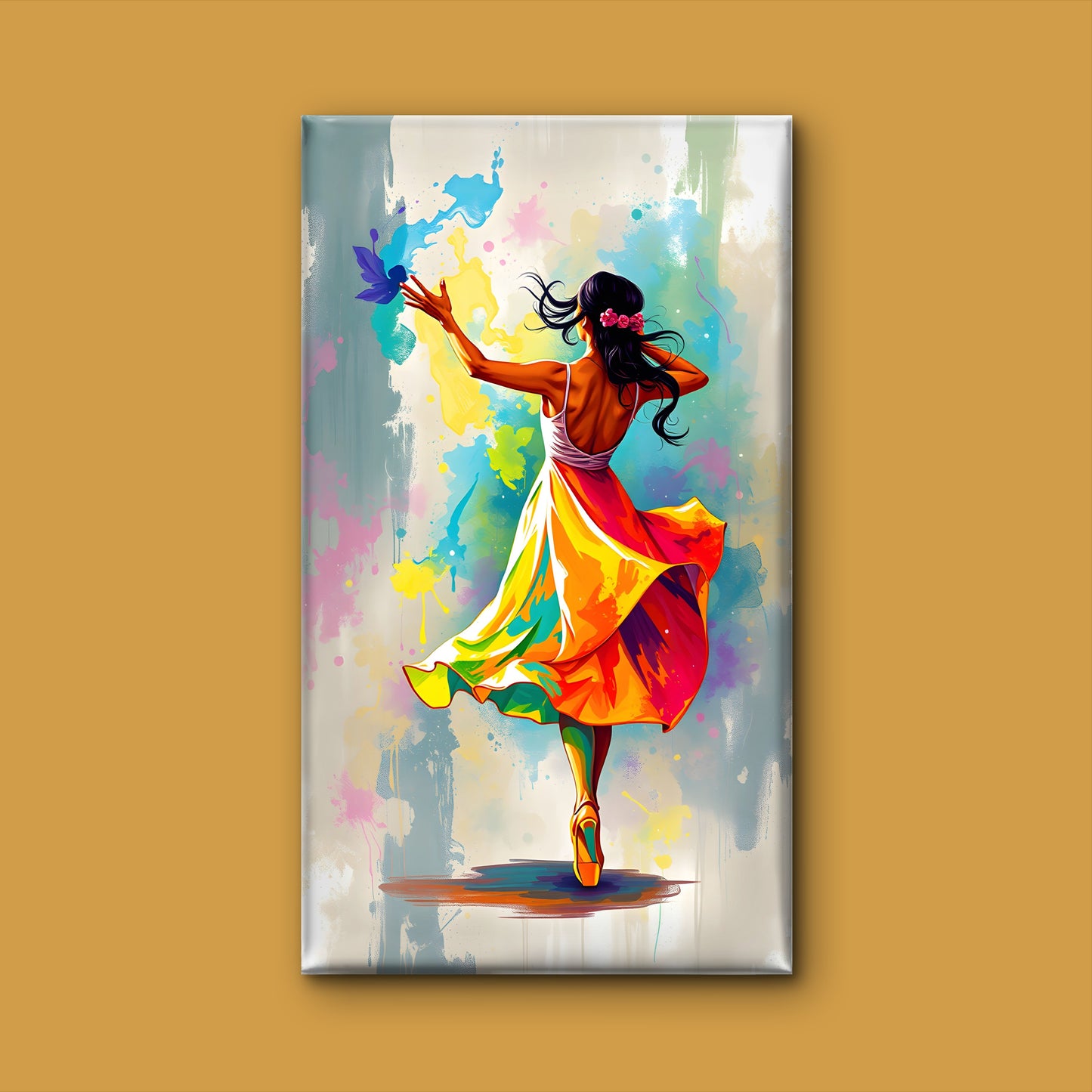 Dance-art-background-Luxurious-Lifestyle & Hobbies-3D Textured Wall Art | UV Embossed Canvas Wall Frame for Home decor and studio