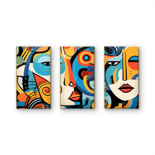set-wall-decoration-artistic-template-abstract-luxury-3D Textured Wall Art | UV Embossed Canvas Wall Frame for Home decor