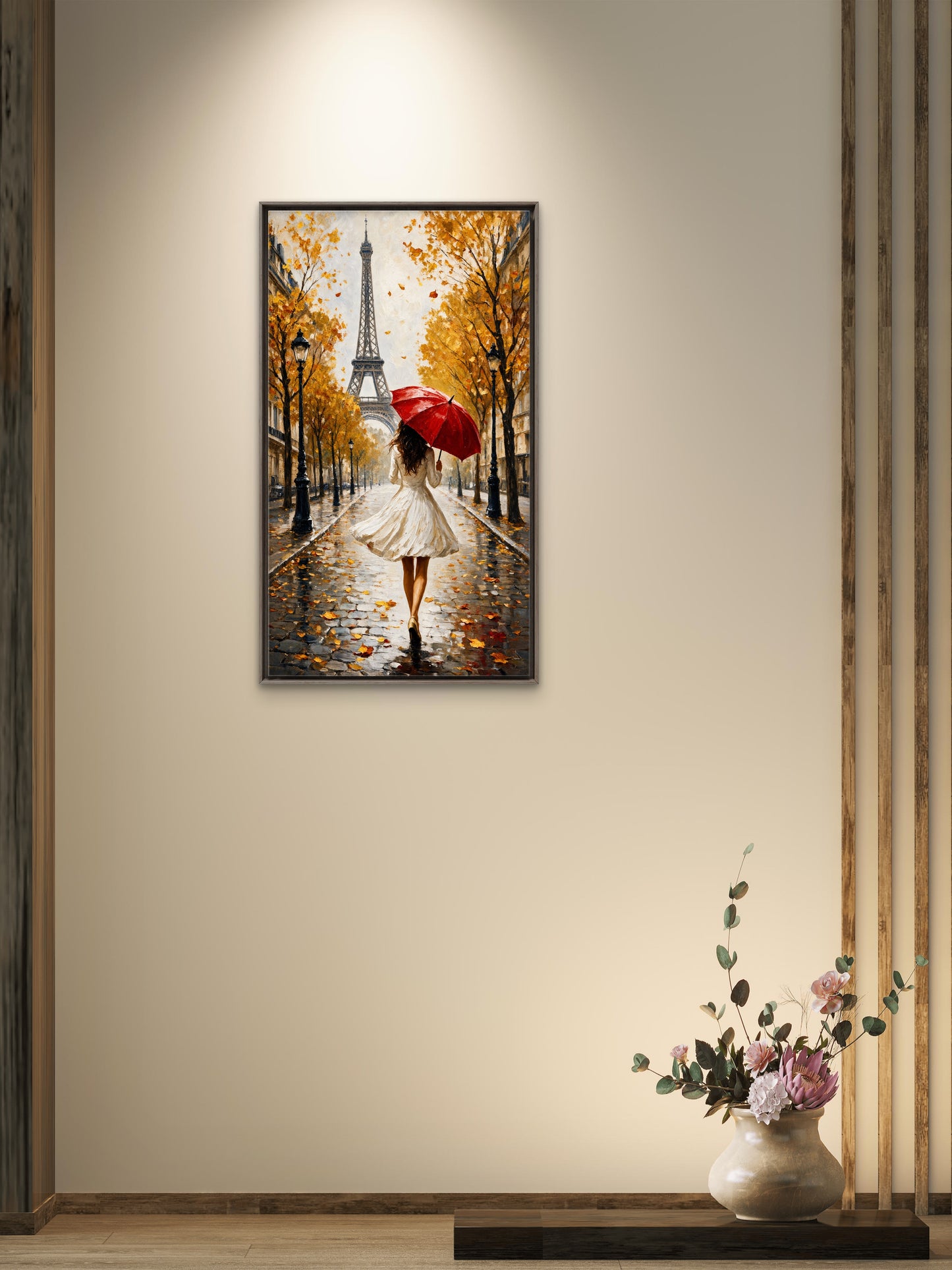 Autumn in Paris-Love & Togetherness -3D Textured Wall Art | UV Embossed Canvas Wall Frame for Home decor (Copy) (Copy)