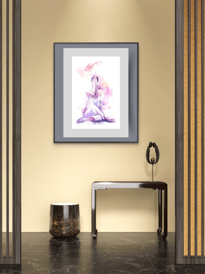 woman-does-yoga-meditation-Luxurious-Serenity & Wellness-3D Textured Wall Art | UV Embossed Canvas Wall Frame for Meditation Space
