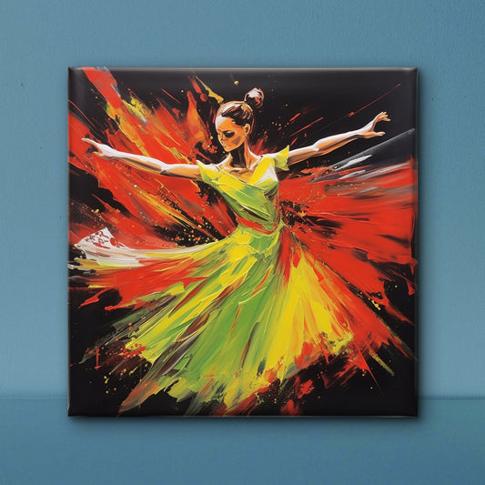 vibrant-ballerina-abstract-inspired-by-dance-Luxurious-Lifestyle & Hobbies-3D Textured Wall Art | UV Embossed Canvas Wall Frame for Kids room and home decor