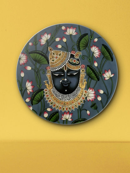 Shri Nathji’s Divine Gaze-Luxurious | 3D Textured Wall Art | UV Printed Embossed Canvas Wall Frame for living room,home decor