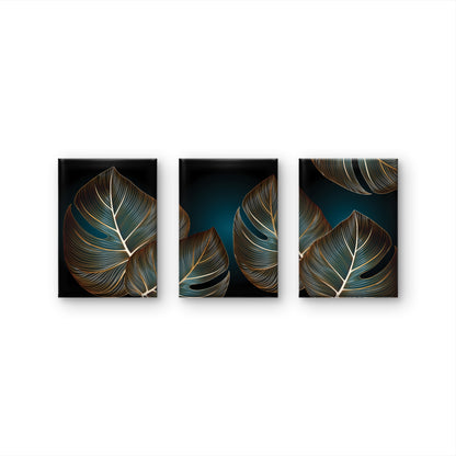 A set of 3 canvases -3D Textured Wall Art | UV Embossed Canvas Wall Frame for Home decor
