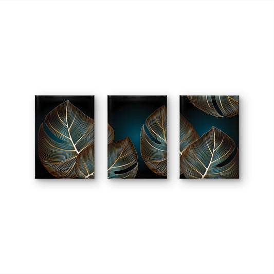 A set of 3 canvases -3D Textured Wall Art | UV Embossed Canvas Wall Frame for Home decor