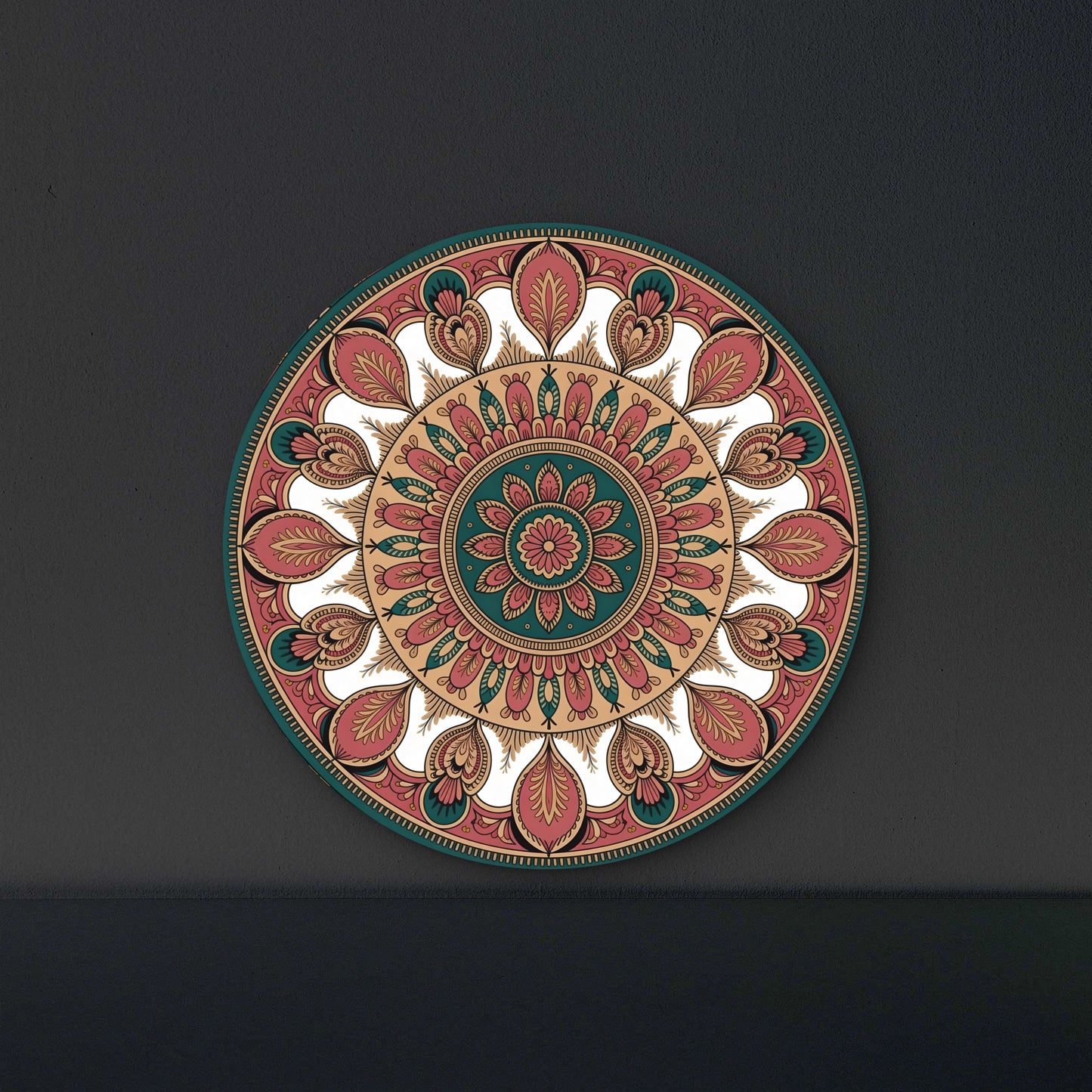 indian-mandala-Luxurious | 3D Textured Wall Art | UV Printed Embossed Canvas Wall Frame for living room