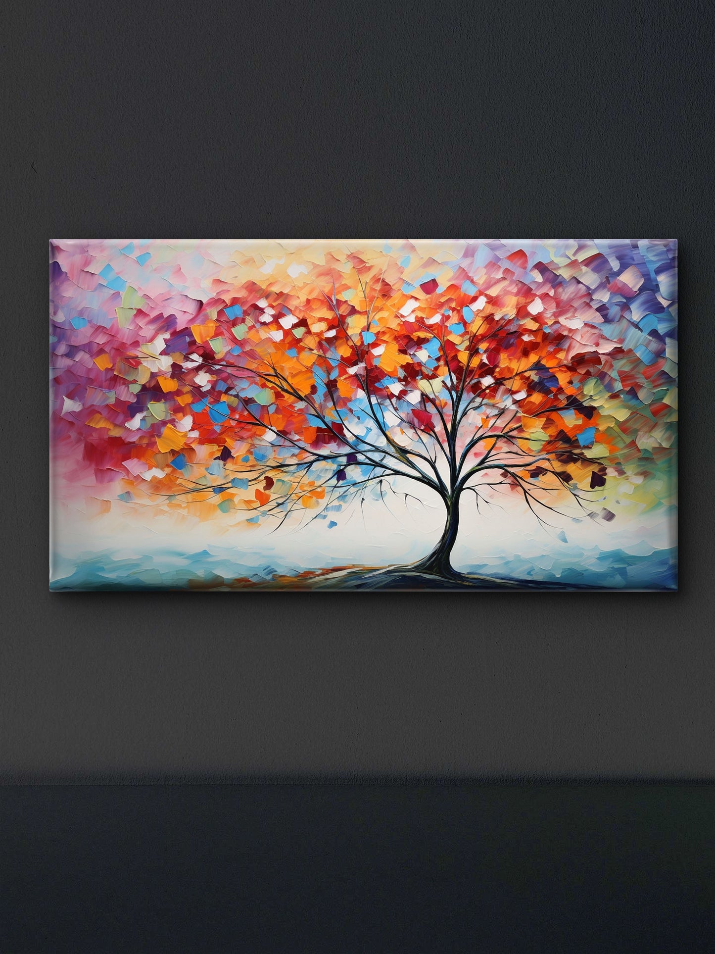artistic-vintage-illustration-forest-Luxurious-Nature and landscape | 3D Textured Wall Art | UV Printed Embossed Canvas Wall Frame for Home Decor,Living Room