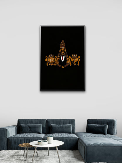 Sri Venkateswara Vaibhavam-Luxurious-Spiritual & Mindful 3D Textured Wall Art | UV Printed Embossed Canvas Wall Frame for Prayer room ,Meditation Space