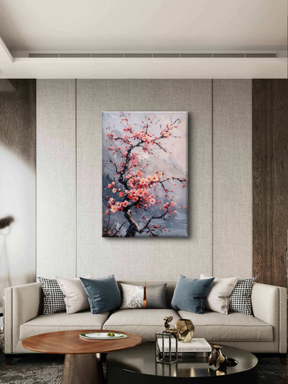 Whispers of Spring-Flowers-Luxury-Floral & Botanical-3D Textured Wall Art | UV Embossed Canvas Wall Frame for home decor and office