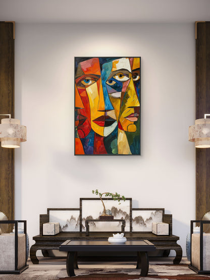 Modern Mosaic-Luxurious-Modern Art & Abstract| 3D Textured Wall Art | UV Printed Embossed Canvas Wall Frame for Office,Meditation Space