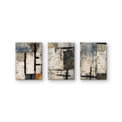 A set of three Abstract wall art pieces-3D Textured Wall Art | UV Embossed Canvas Wall Frame for Home decor