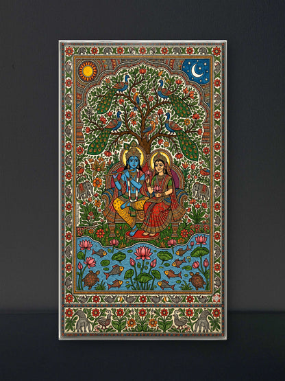 Divine Melody in Nature-Luxurious-Gods and Divine Art 3D Textured Wall Art | UV Printed Embossed Canvas Wall Frame for Home Decor,living Room
