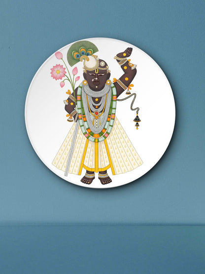 shrinathji in Pichwai-Luxurious | 3D Textured Wall Art | UV Printed Embossed Canvas Wall Frame for living room