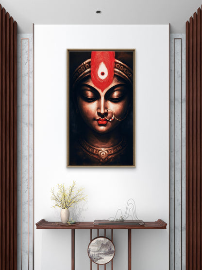 Soul of Shakti-Luxurious-Gods and Divine Art 3D Textured Wall Art | UV Printed Embossed Canvas Wall Frame for Home Decor,living Room