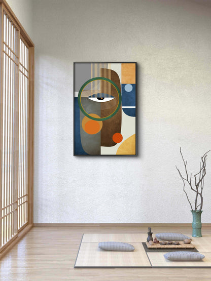 modern-abstract-geometry-Luxurious-Modern Art & Abstract| 3D Textured Wall Art | UV Printed Embossed Canvas Wall Frame for Office,Meditation Space