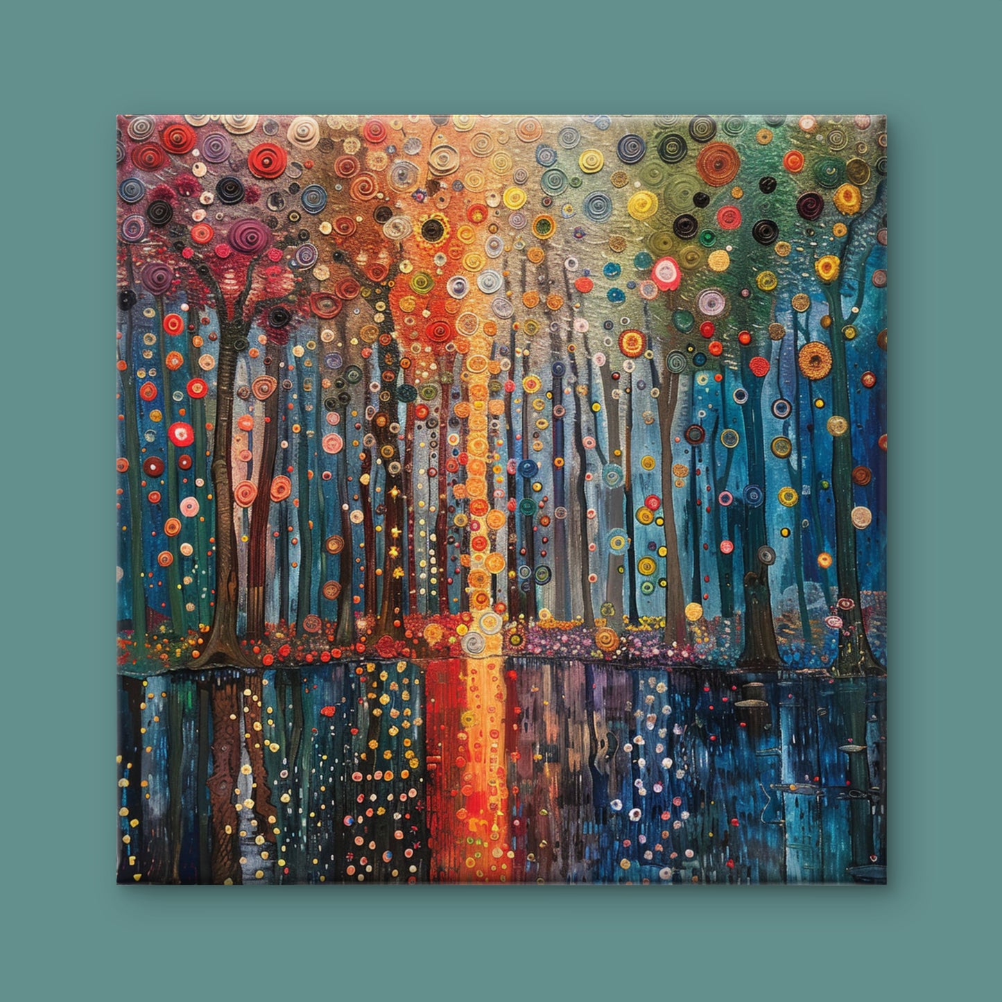 Flowers-bunch-colorful-beads-with-word-sprinkles-Luxurious-Nature & Landscape-3D Textured Wall Art | UV Embossed Canvas Wall Frame for Living room and bed room
