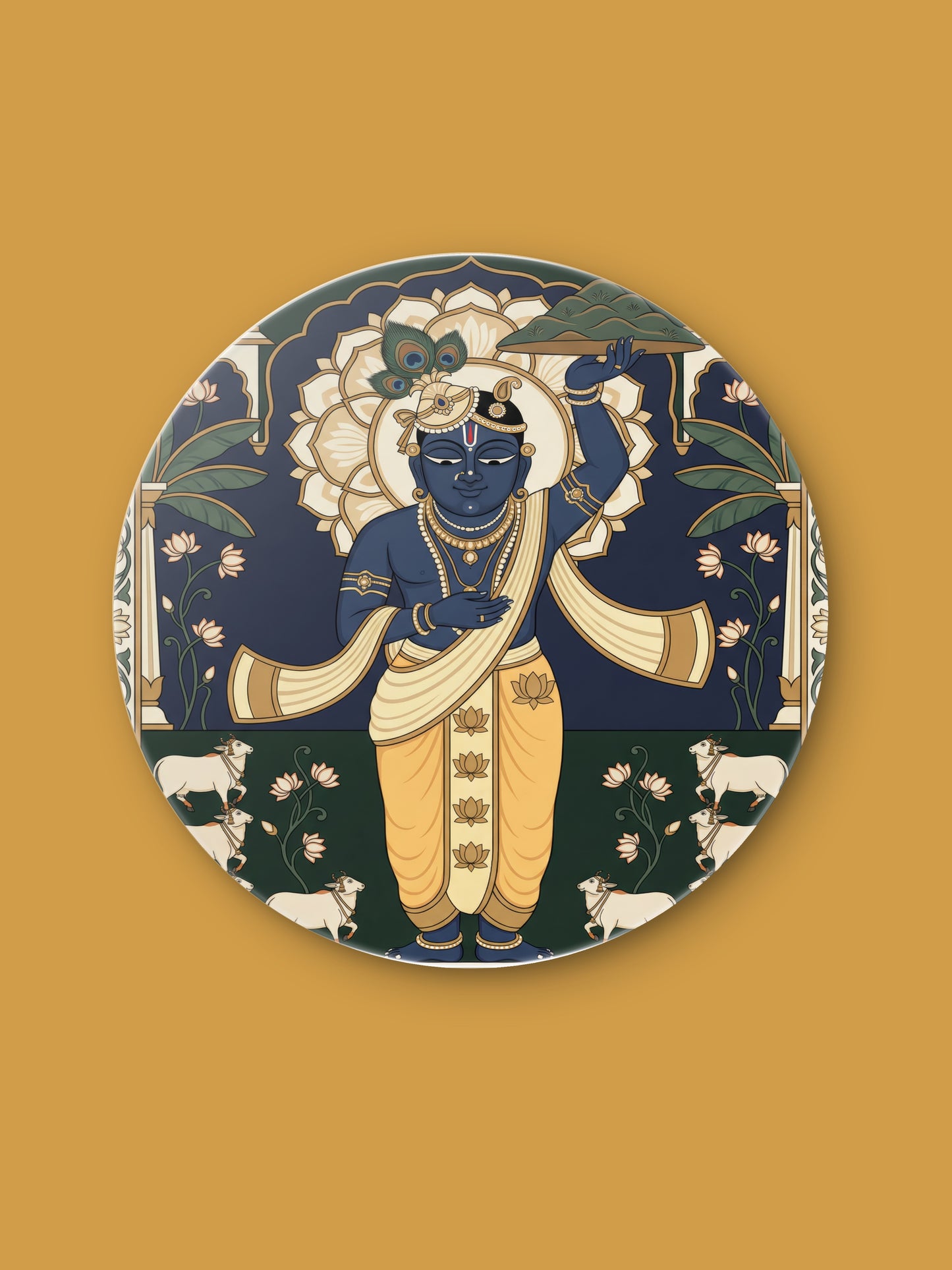 Lord Shreenathji-Luxurious | 3D Textured Wall Art | UV Printed Embossed Canvas Wall Frame for living room,home decor