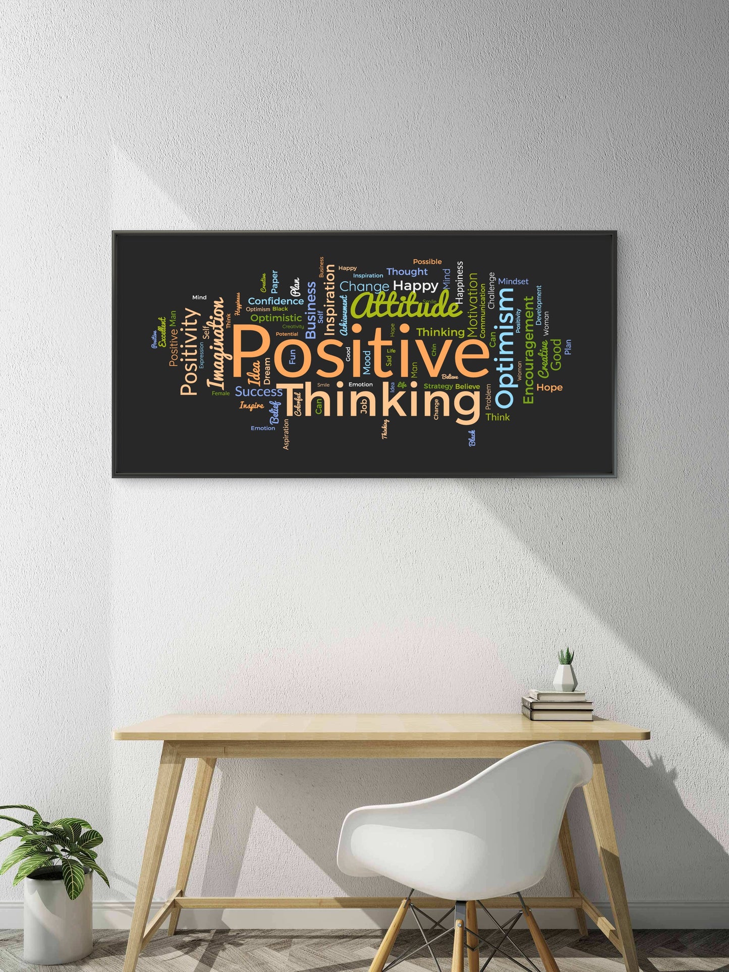 positive wording-Luxurious-Motivational & Typography| 3D Textured Wall Art | UV Printed Embossed Canvas Wall Frame for Office,Meditation Space