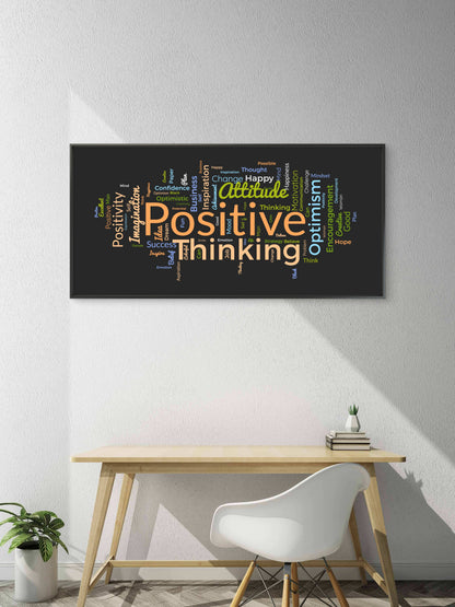 positive wording-Luxurious-Motivational & Typography| 3D Textured Wall Art | UV Printed Embossed Canvas Wall Frame for Office,Meditation Space
