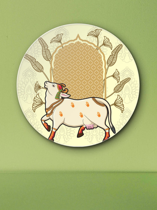 cow pichwai-Luxurious | 3D Textured Wall Art | UV Printed Embossed Canvas Wall Frame for living room