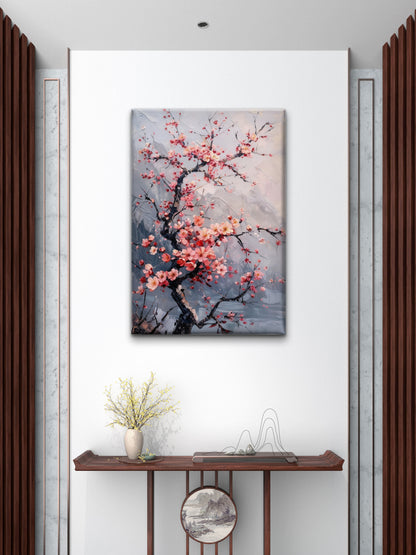 Whispers of Spring-Flowers-Luxury-Floral & Botanical-3D Textured Wall Art | UV Embossed Canvas Wall Frame for home decor and office