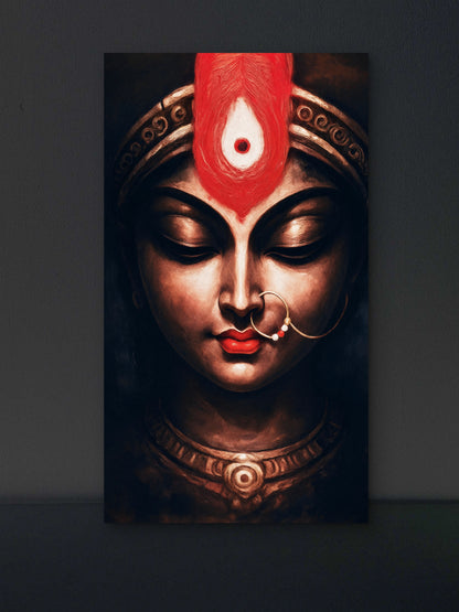 Soul of Shakti-Luxurious-Gods and Divine Art 3D Textured Wall Art | UV Printed Embossed Canvas Wall Frame for Home Decor,living Room