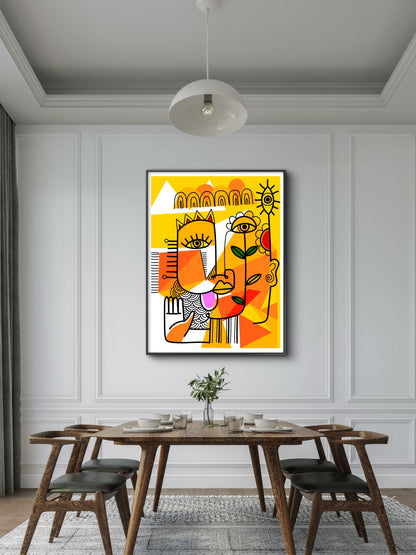 Vivid Archetypes-Luxurious-Modern Art & Abstract| 3D Textured Wall Art | UV Printed Embossed Canvas Wall Frame for Office,Meditation Space