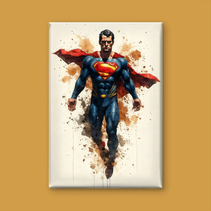 This powerful, abstract-style portrait of Wonderman-Premium-Kids & Whimsical-3D Textured Wall Art | UV Embossed Canvas Wall Frame for Kids room