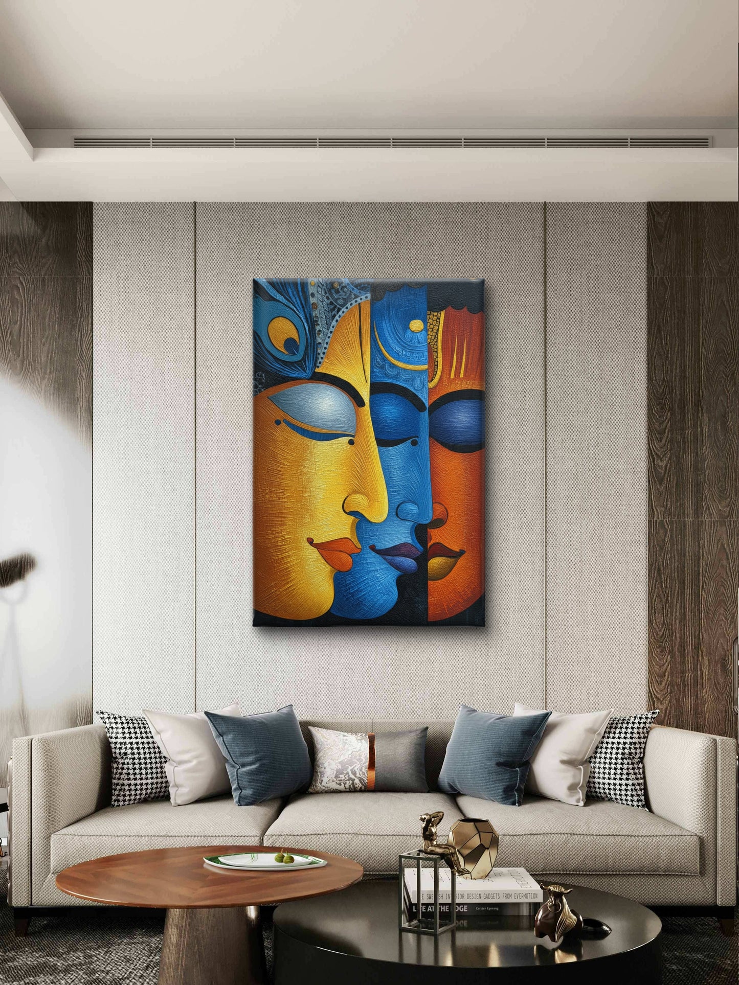 impasto-style texture-Luxurious-Spiritual & Mindful 3D Textured Wall Art | UV Printed Embossed Canvas Wall Frame for Prayer room ,Meditation Space
