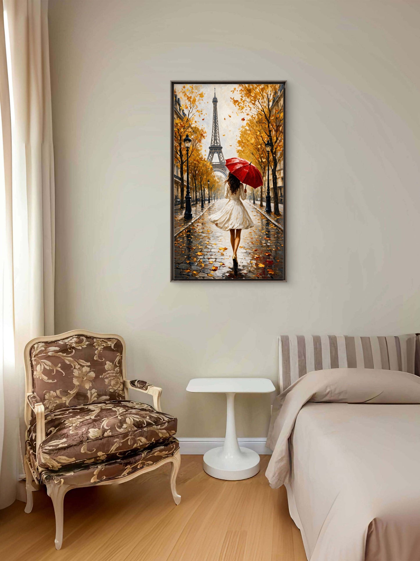 Autumn in Paris-Love & Togetherness -3D Textured Wall Art | UV Embossed Canvas Wall Frame for Home decor (Copy) (Copy)