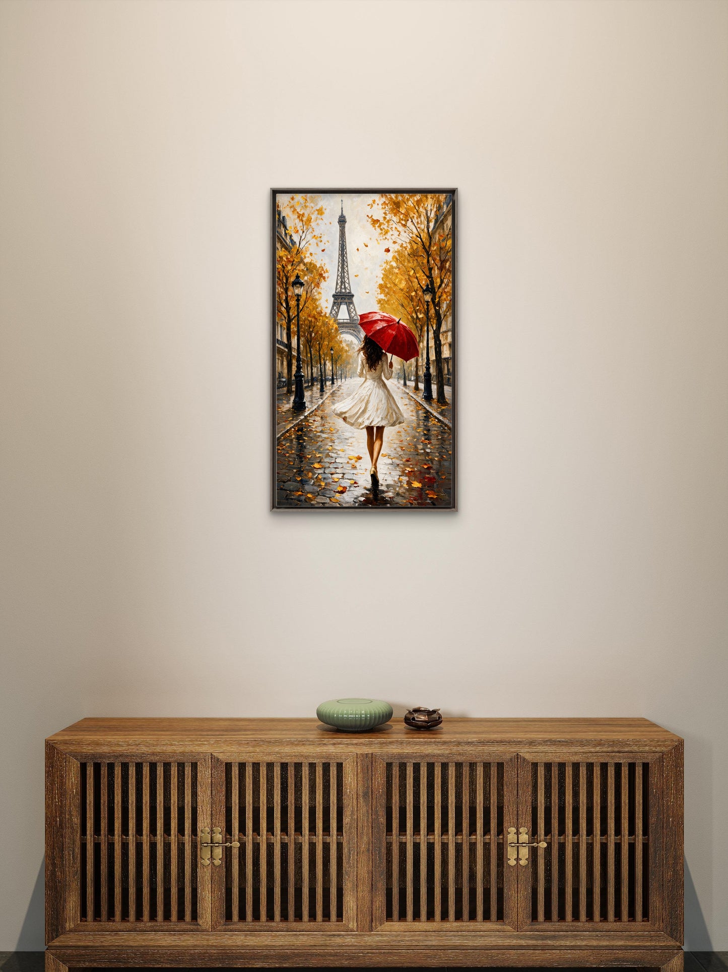 Autumn in Paris-Love & Togetherness -3D Textured Wall Art | UV Embossed Canvas Wall Frame for Home decor (Copy) (Copy)