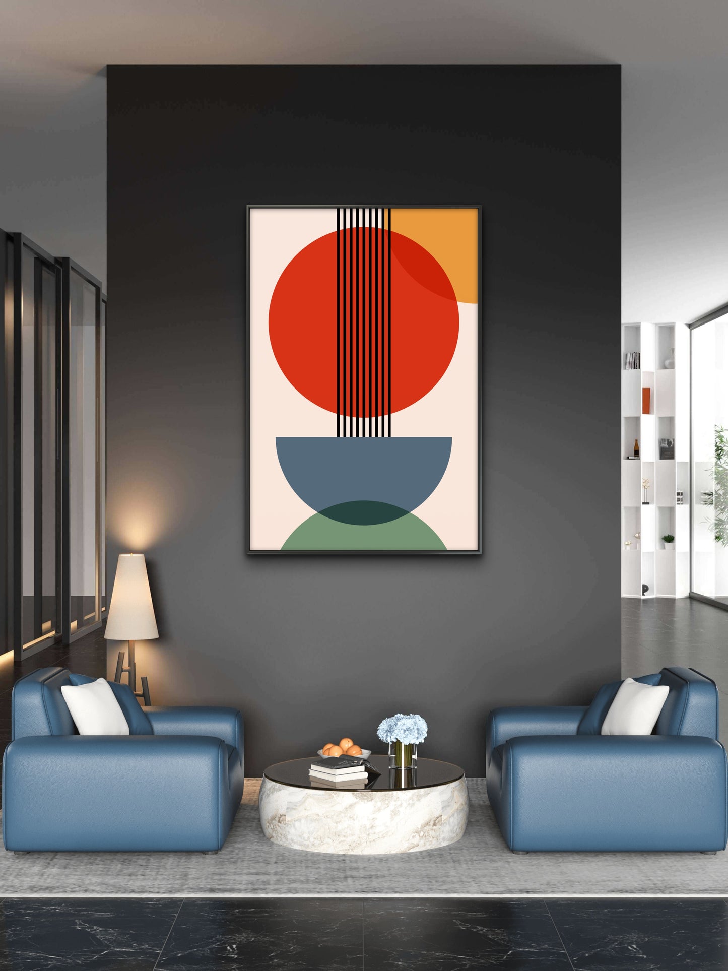 Geometric-Luxurious-Modern Art & Abstract| 3D Textured Wall Art | UV Printed Embossed Canvas Wall Frame for Office,Meditation Space