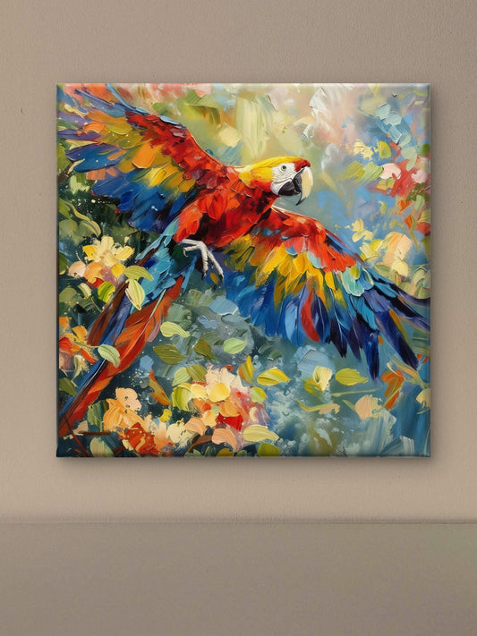 Spirit of the Emerald Forest-Luxurious-Wildlife & Animals-3D Textured Wall Art | UV Embossed Canvas Wall Frame for Home decor