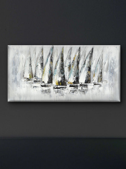 boats--Luxurious-Nature and landscape | 3D Textured Wall Art | UV Printed Embossed Canvas Wall Frame for Home Decor,Living Room