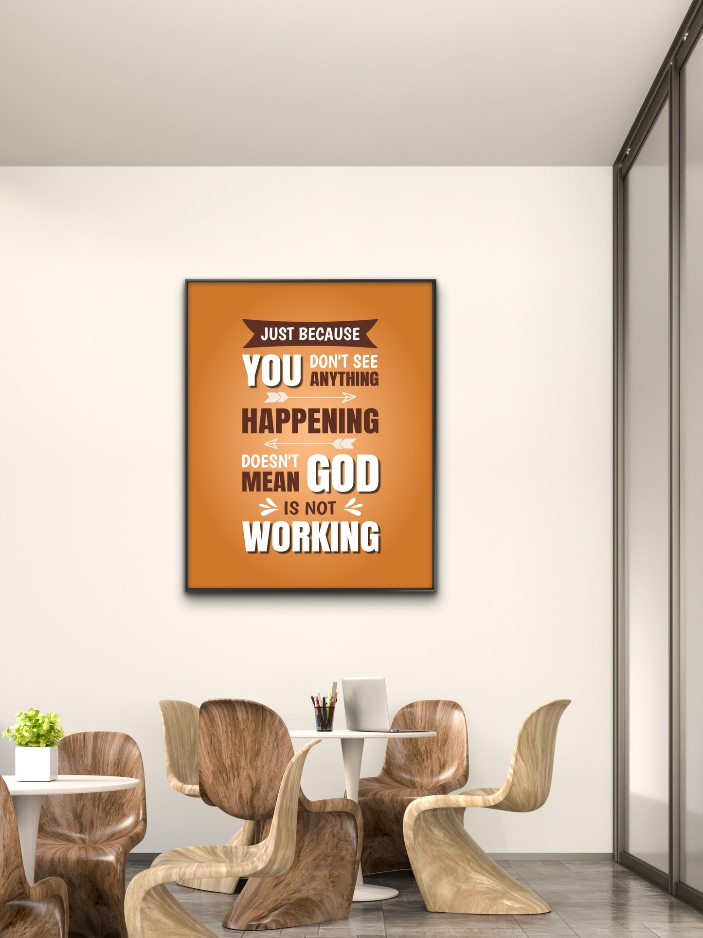 god has plan for you-Luxurious-Motivational & Typography| 3D Textured Wall Art | UV Printed Embossed Canvas Wall Frame for Office,Meditation Space