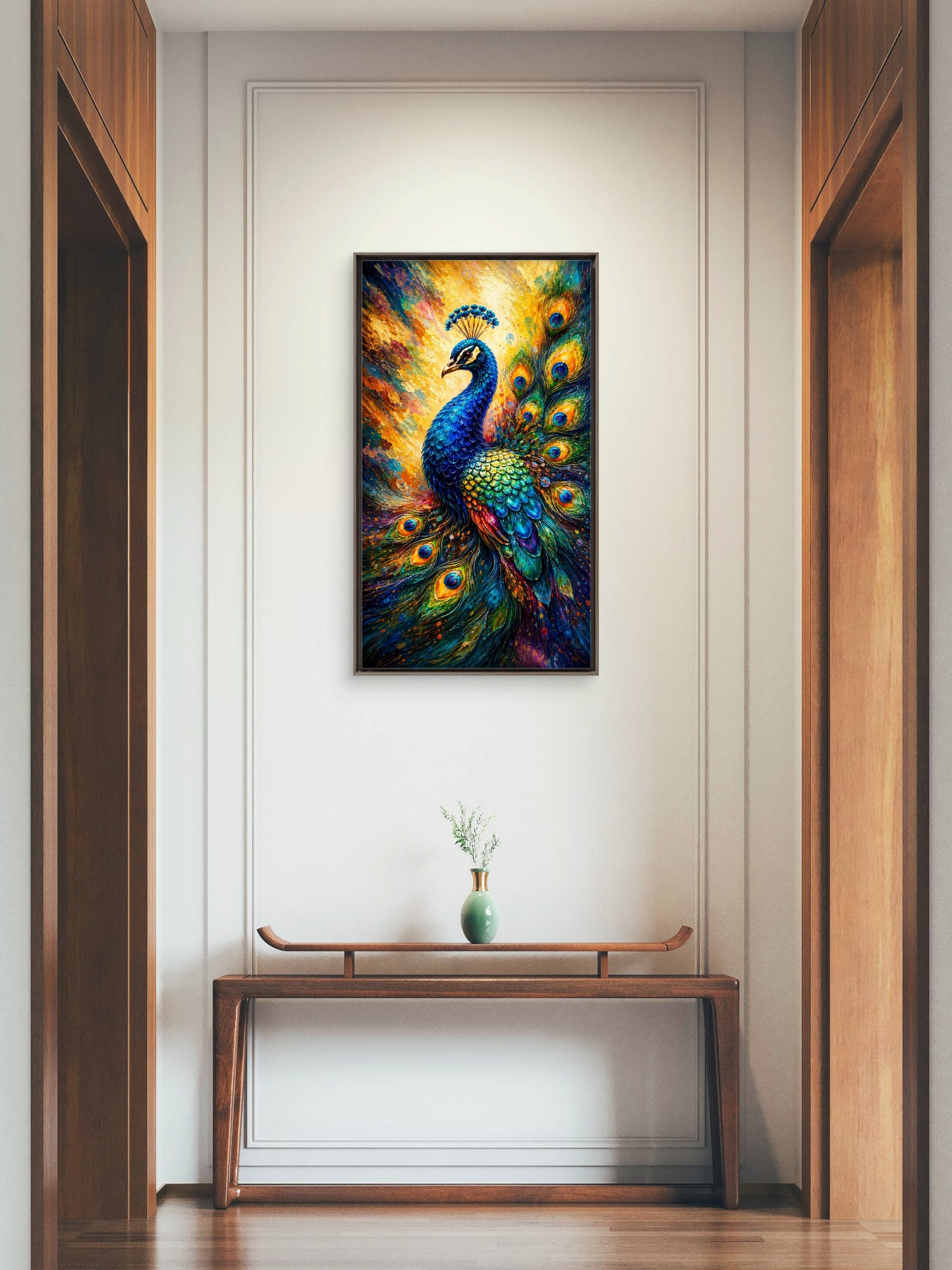 Feathers of Glory-Luxurious-Wildlife & Animals 3D Textured Wall Art | UV Printed Embossed Canvas Wall Frame for Home Decor,living Room