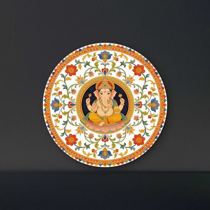 lord-ganesha-in-tradition-Luxurious | 3D Textured Wall Art | UV Printed Embossed Canvas Wall Frame for living room